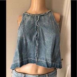 Denim crop top